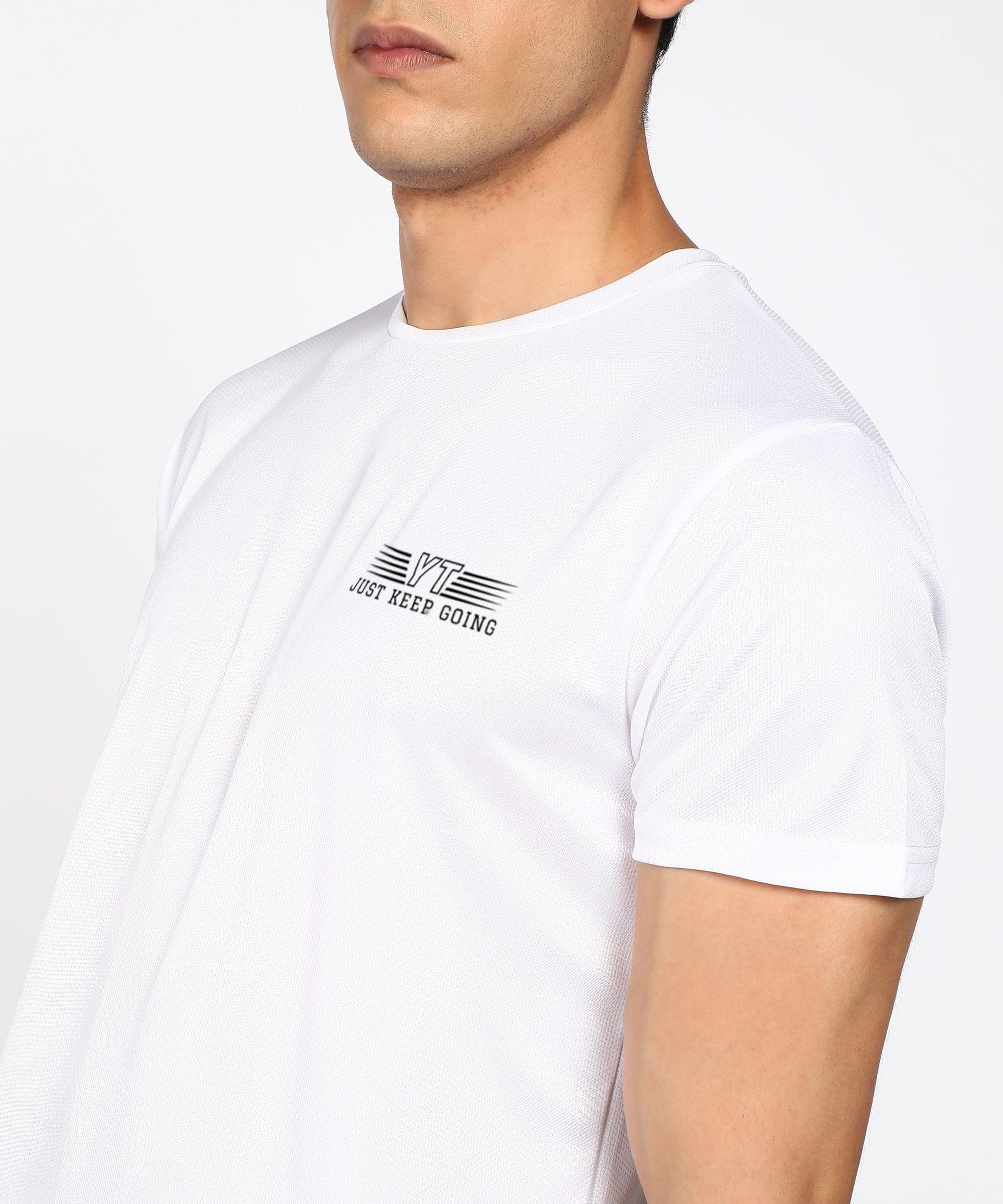 Sports Dry Fit Half Sleeve Printed Sports Tshirt - Young Trendz