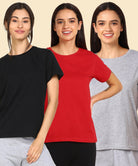 Young Trendz Womens Regular Fit Combo Solid Tshirt - Young Trendz