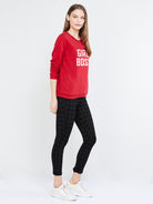 Womens Full Sleeve Printed Sweatshirt - Young Trendz