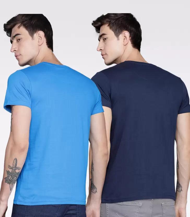 Young Trendz Mens Printed Halfsleeve Tshirt (SKYBLUE ,NAVYBLUE) - Young Trendz