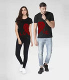 Printed Couple Tshirt (RED,BLACK) - Young Trendz