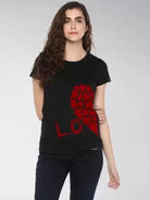 Printed Couple Tshirt (RED,BLACK) - Young Trendz