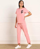 Young trendz Women Printed Pink Top & Pyjama Set - Young Trendz