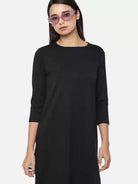 Women plain Night Dress (Black) - Young Trendz