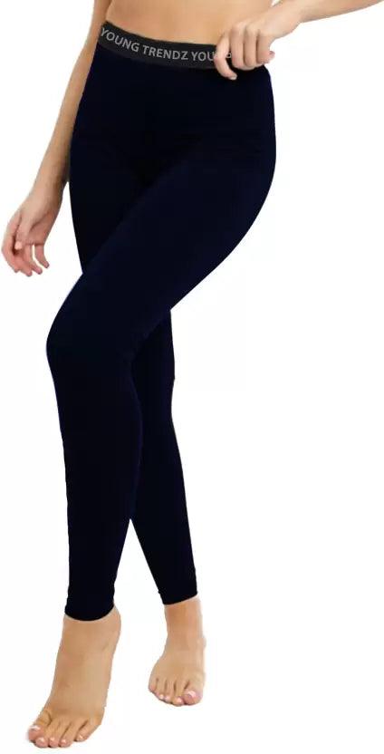 Thermal Tights & Full Sleeve Top Set for Winter Stretchable - Navy – Young  Trendz