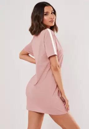 Women T Shirt (Pink) Dress - Young Trendz