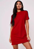 Women T Shirt (Red) Dress - Young Trendz