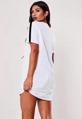 Women T Shirt (White) Dress - Young Trendz
