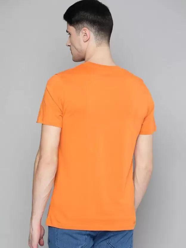 Men Men's Round Neck IPL T-shirt Printed Round Neck (Orange) T-Shirt - Young Trendz