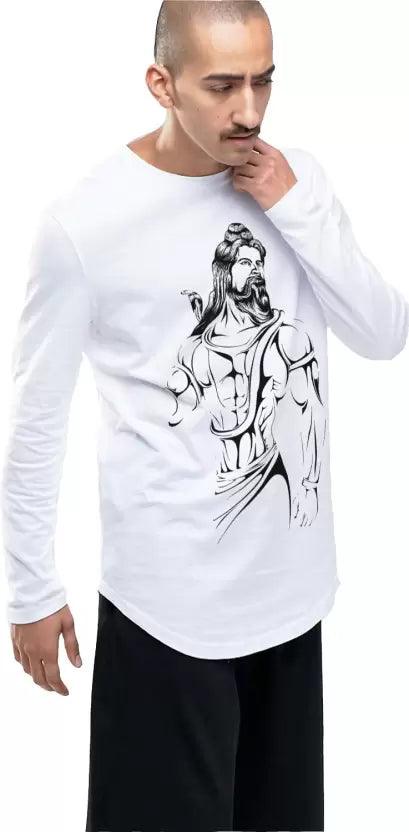 Men Graphic Print Round Neck (White) T-Shirt - Young Trendz