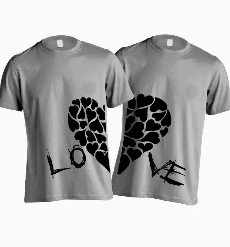 Young Trendz Heart Love Couple Printed Tshirt - Young Trendz