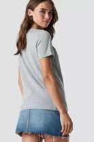 Typography Women (Grey) T-Shirt - Young Trendz