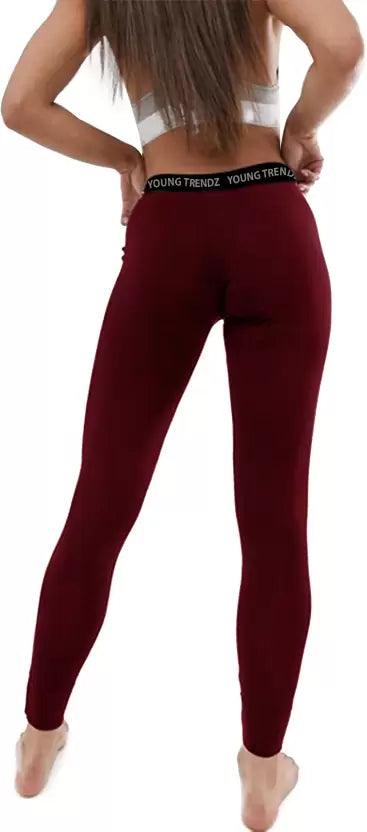 Thermal Tights for Winter Stretchable - Maroon - Young Trendz