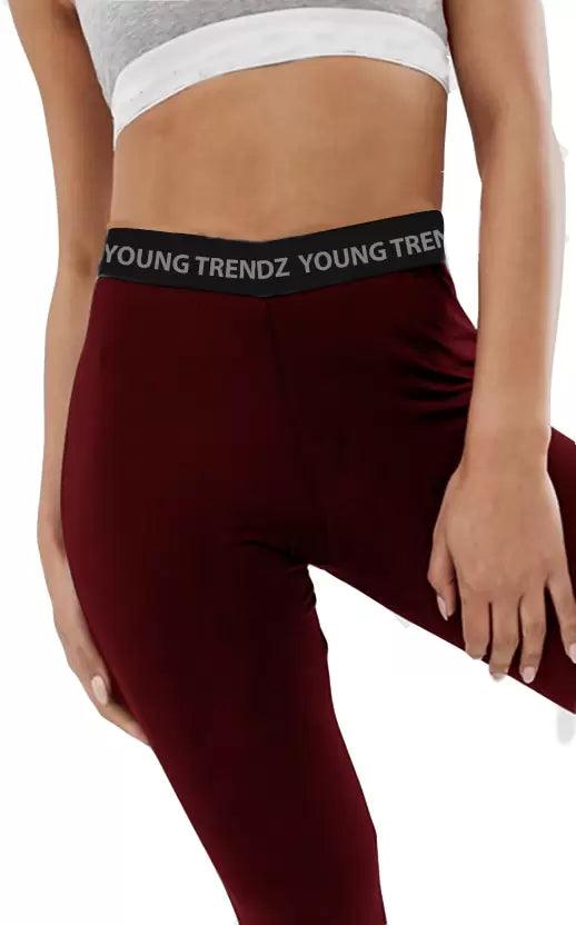 Thermal Tights for Winter Stretchable - Maroon - Young Trendz