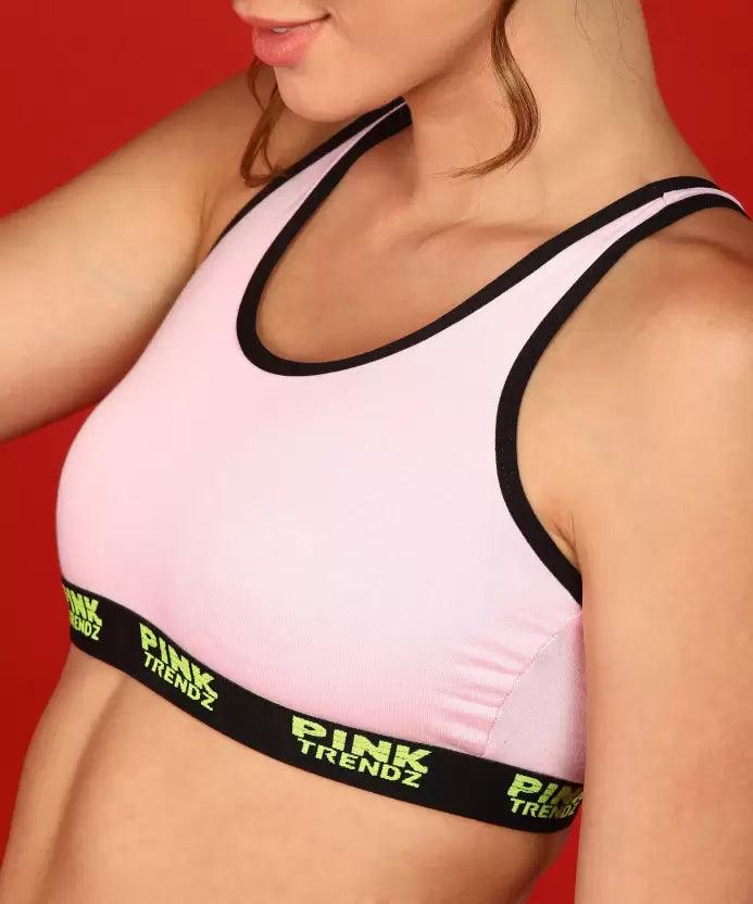 Women Sports Non Padded Bra (Pink) - Young Trendz