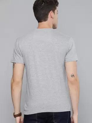 Printed Men (Grey) T-Shirt - Young Trendz