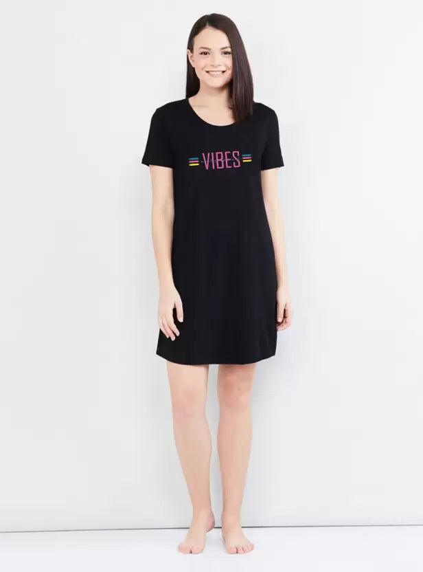 Women Nighty (Black) - Young Trendz