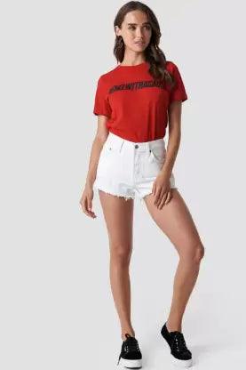 Typography Women (Red) T-Shirt - Young Trendz