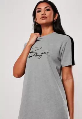 Women T Shirt (Grey) Dress - Young Trendz