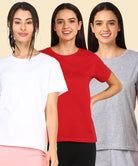 Young Trendz Womens Regular Fit Combo Solid Tshirt - Young Trendz