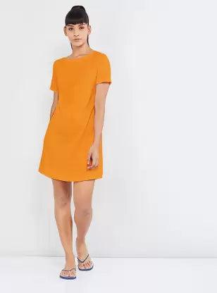 Women Night Dress Half Sleeve Combo (Red,Mustard) - Young Trendz