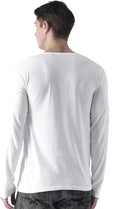 Men Printed Round or Crew (White) T-Shirt - Young Trendz