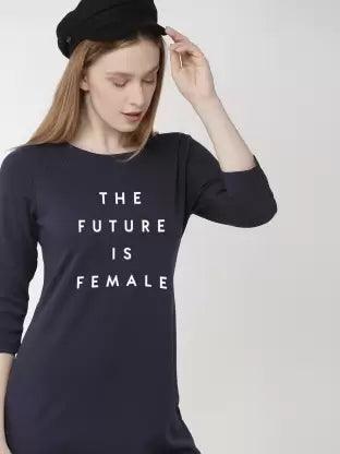 Women printed Night Dress (Blue) - Young Trendz