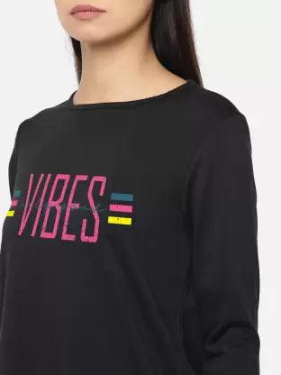 Women plain Night Dress (Black) - Young Trendz