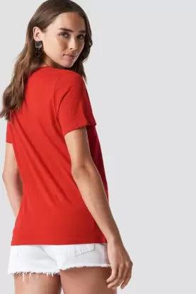 Typography Women (Red) T-Shirt - Young Trendz
