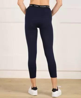 Women 3/4th/Calf Length Tights (Dark Blue) - Young Trendz