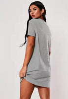 Women printed Night Dress (GREY) - Young Trendz